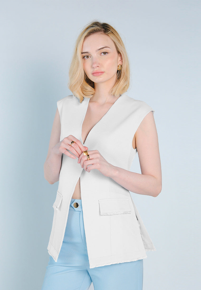 Nobleza Frankie Sleeveless Vest (Off-white)