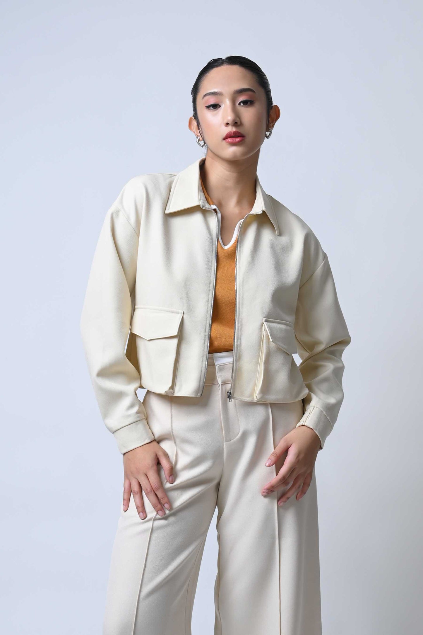 Frappe Long Sleeve Jacket (Cream)