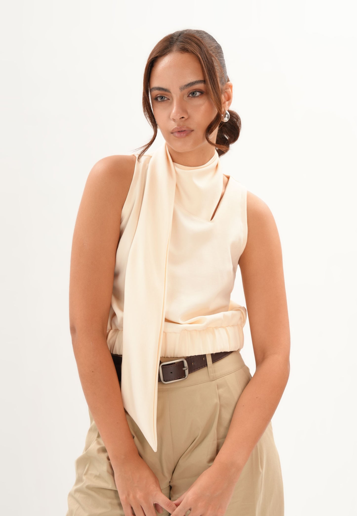 Frey Sleeveless Top (Cream)