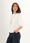 Fulton Quarter Sleeve Top (Offwhite)