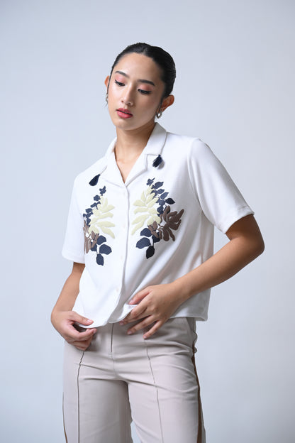 Funky Short Sleeve Top (Offwhite)