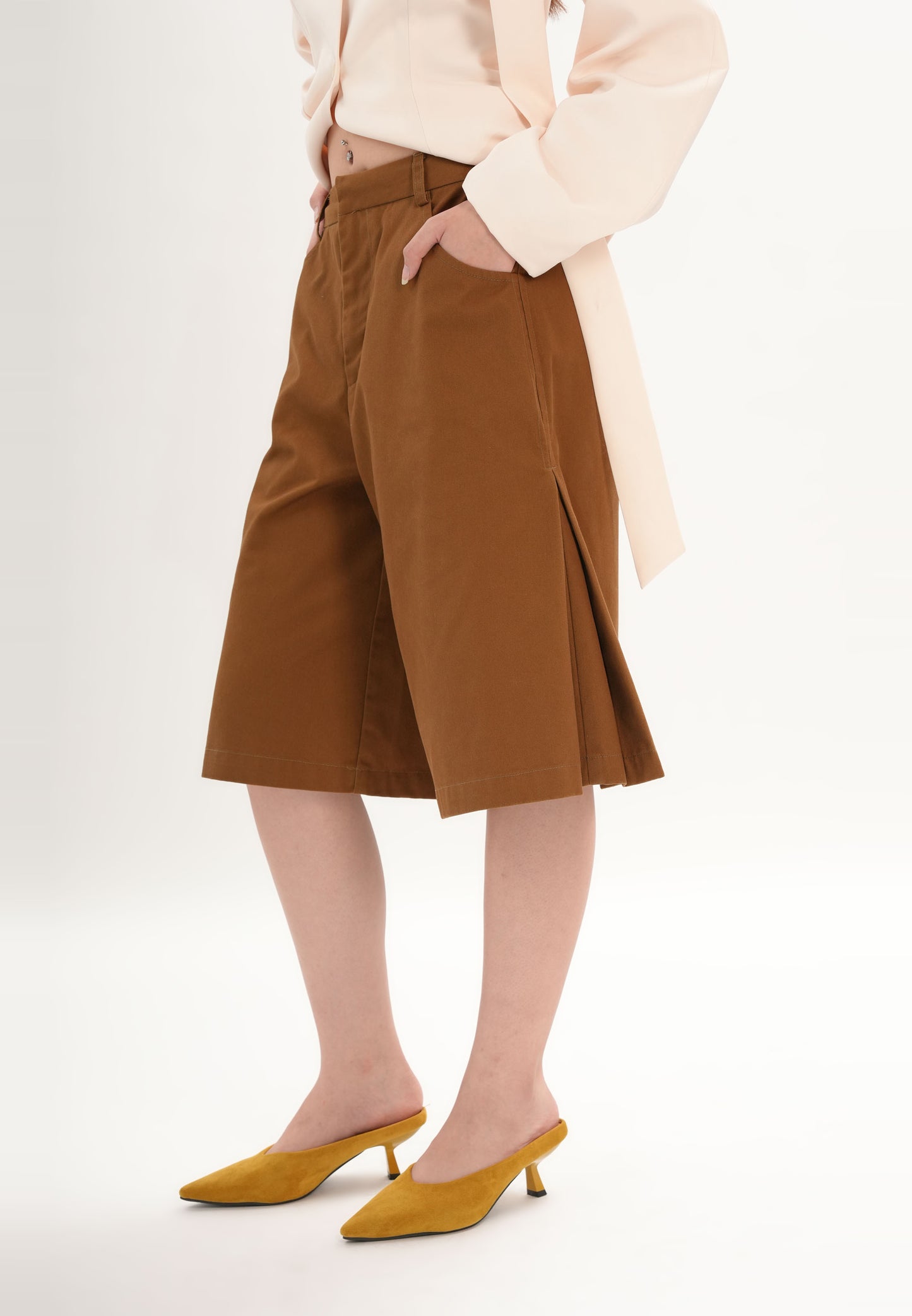 Fuzz Long Shorts  (Brown)