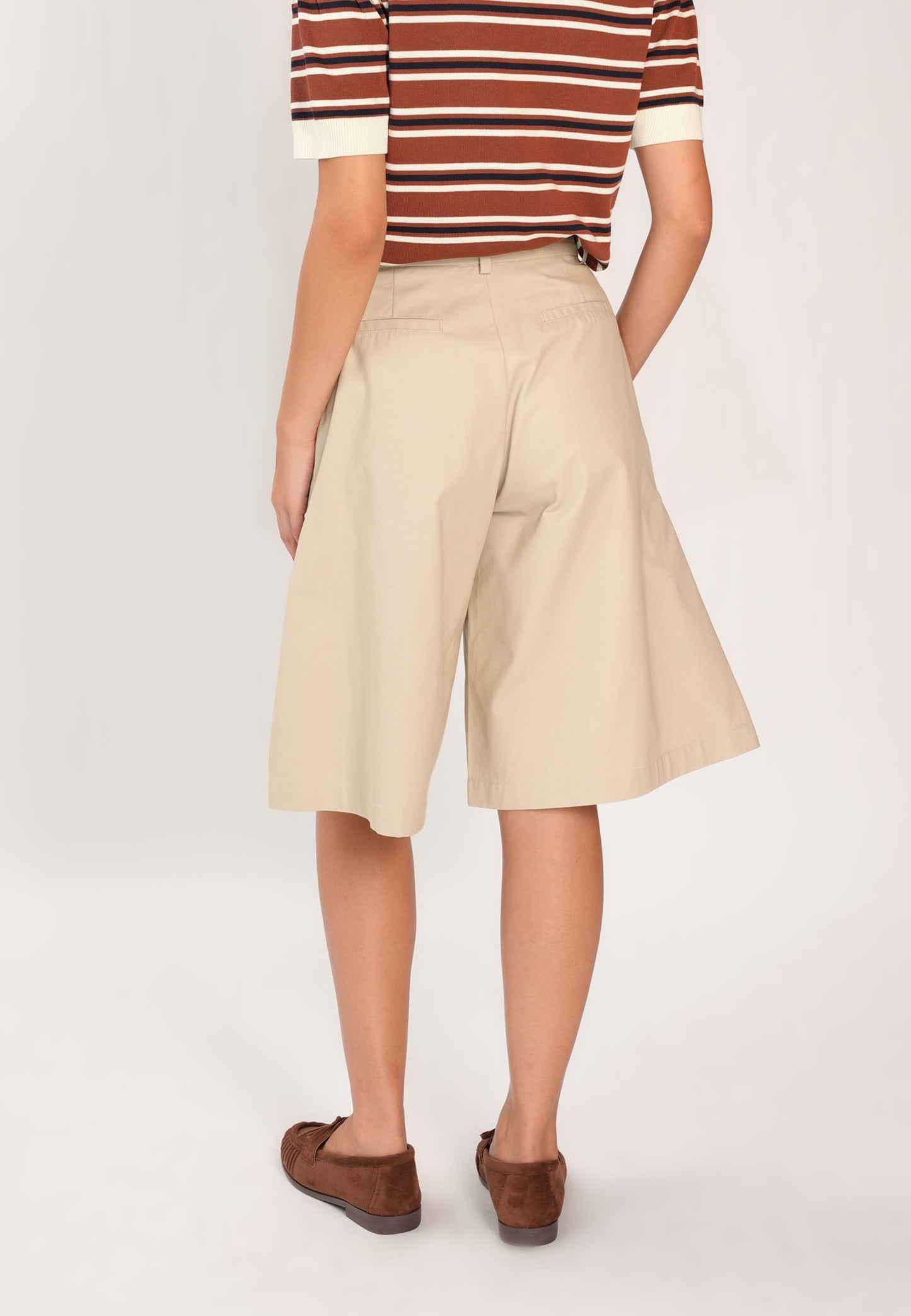 Fuzz Long Shorts  (Light Khaki)