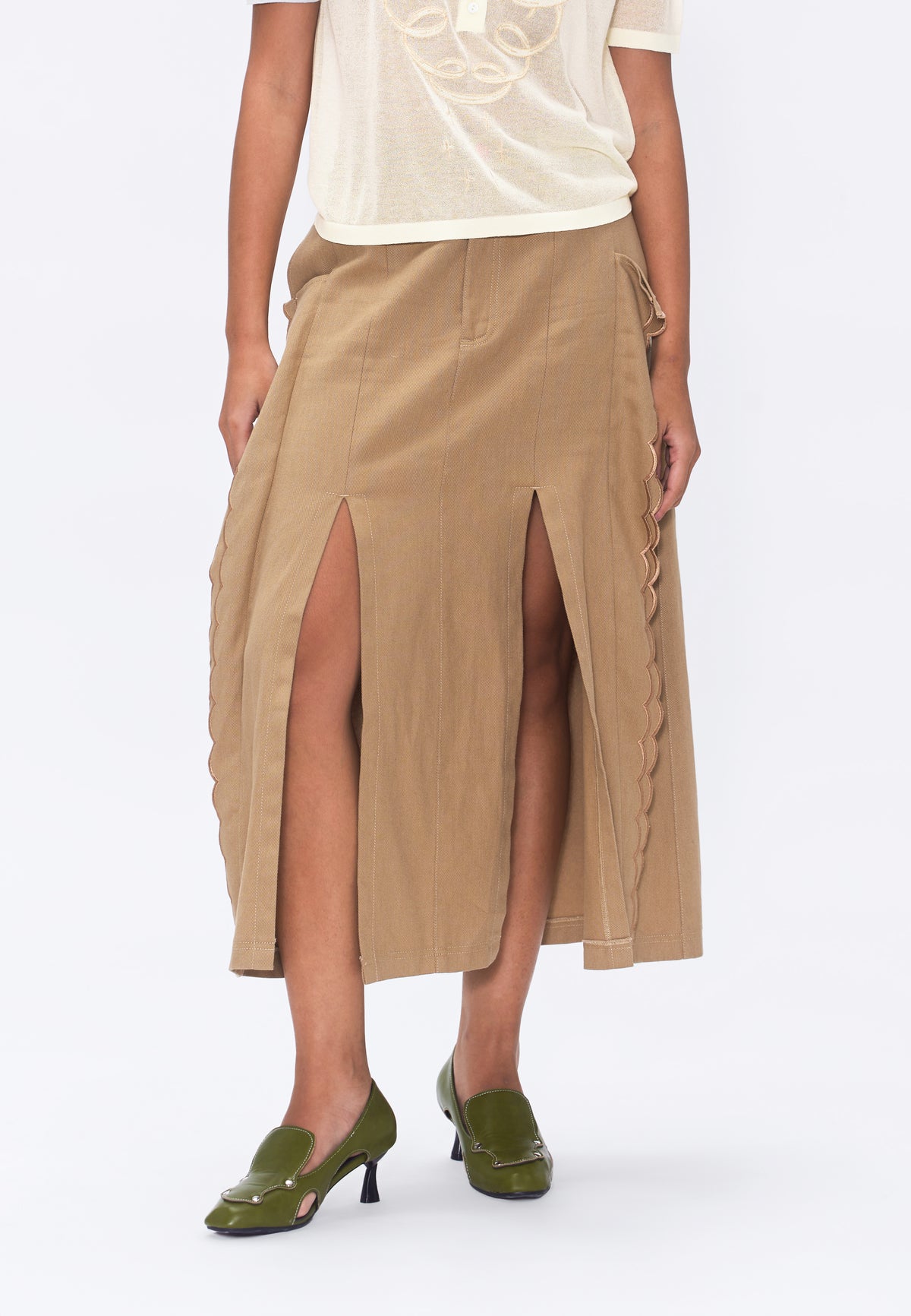 Plains & Prints x Randolf Fins Skirt (Khaki)