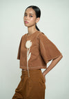 Gabriele Short Sleeve Top (Toffee)