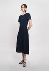 Gaia Short Sleeve Dress (Navy)