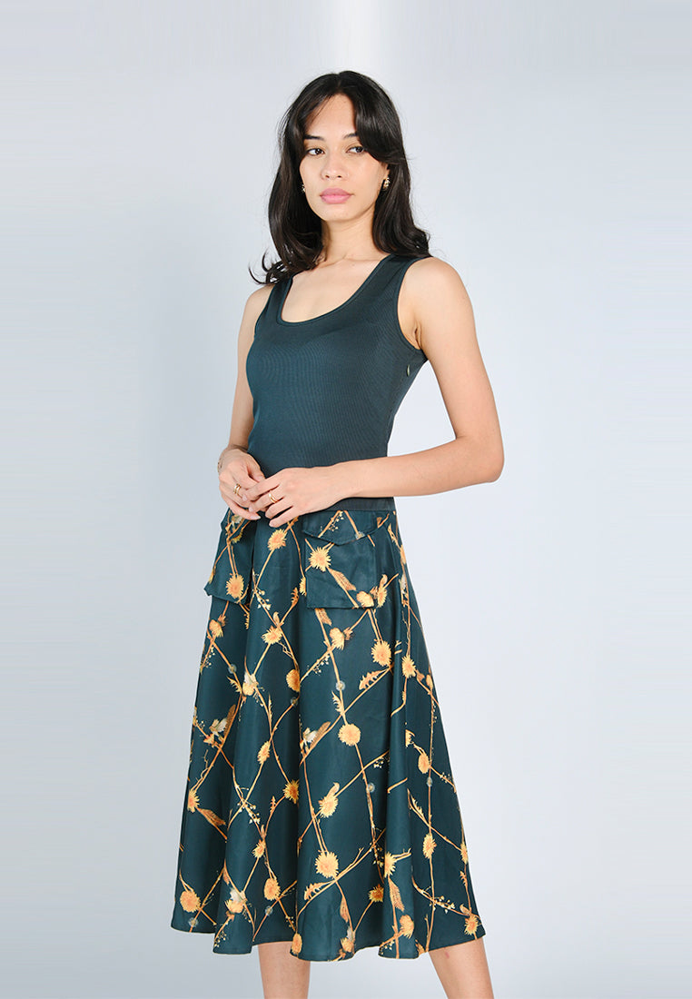 Nobleza Galen Sleeveless Dress (D.Green)