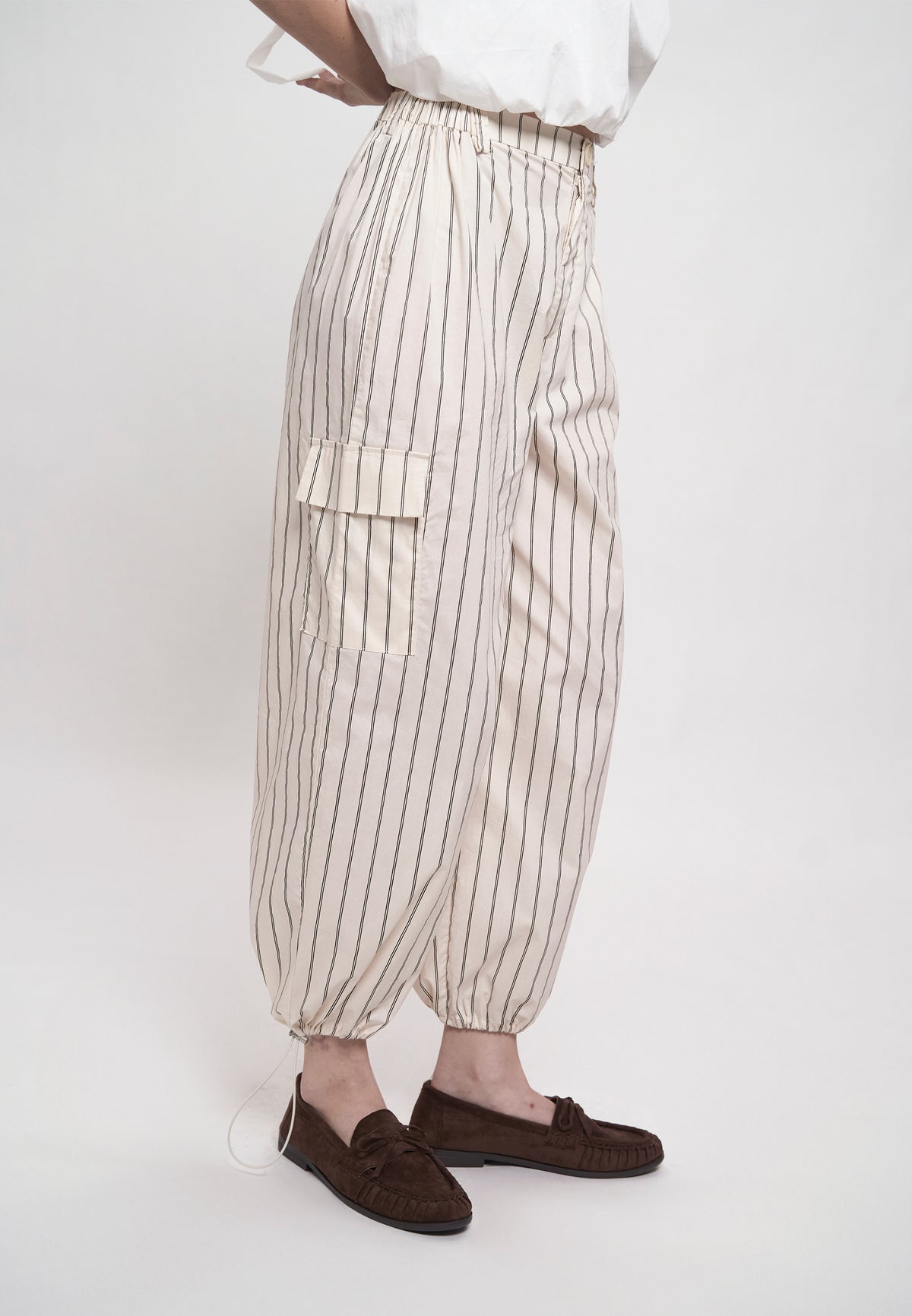 Gambry Pants (Striped Cream)