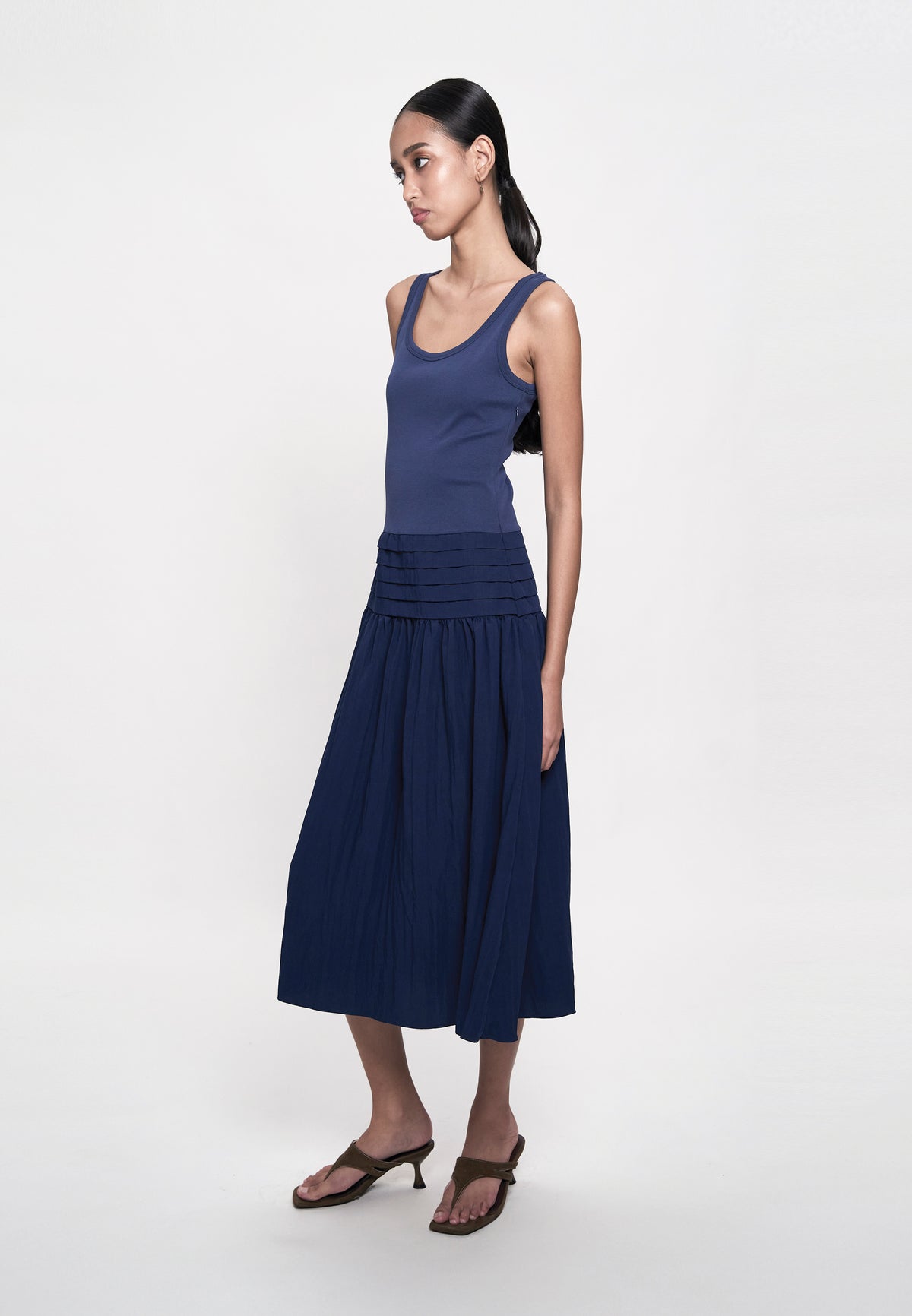 Garett Sleeveless Dress (Navy)