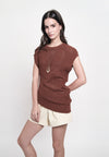 Garnier Extended Sleeve Top (Toffee)