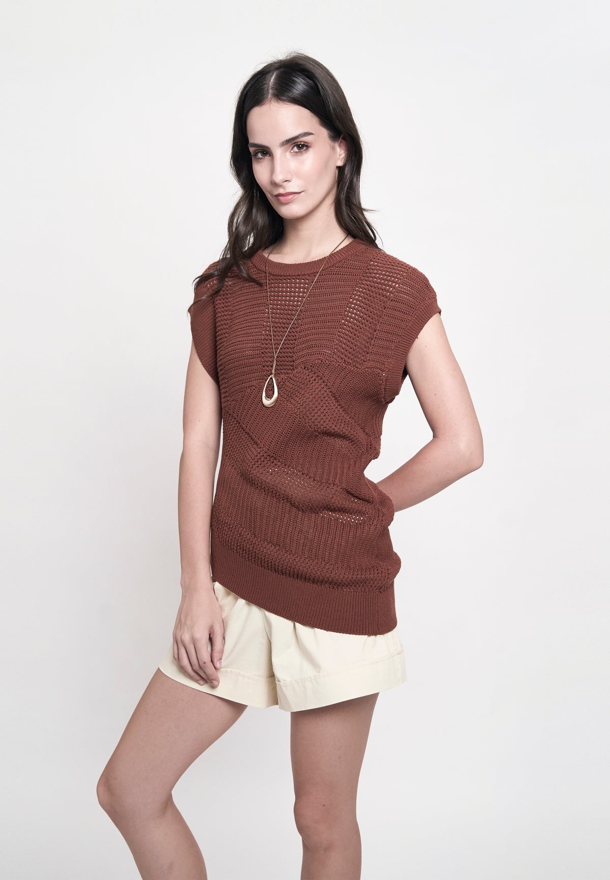Garnier Extended Sleeve Top (Toffee)