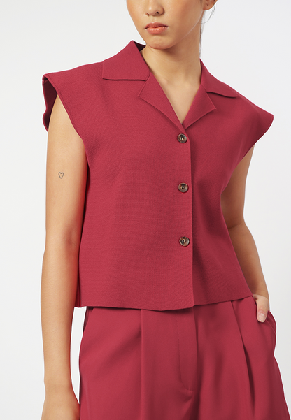 Raf Gemma Sleeveless Top (Red)