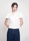 Gemma Shorts Sleeve Top (Offwhite)