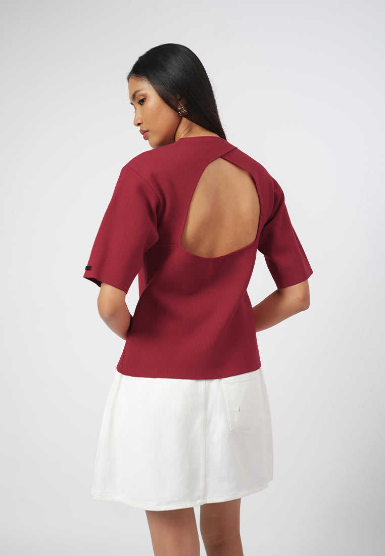 Raf Gemma Short Sleeve Top (Red)
