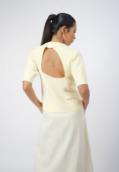 Raf Gemma Short Sleeve Top (Yellow Butter)