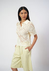 Raf Giana Short Sleeve Top (Yellow Butter)