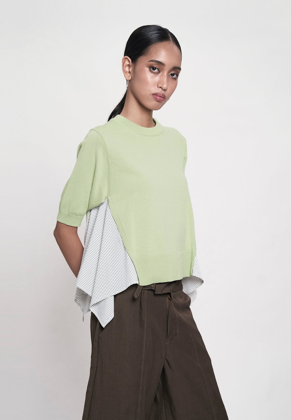 Giannu Short Sleeve Top (Sage)