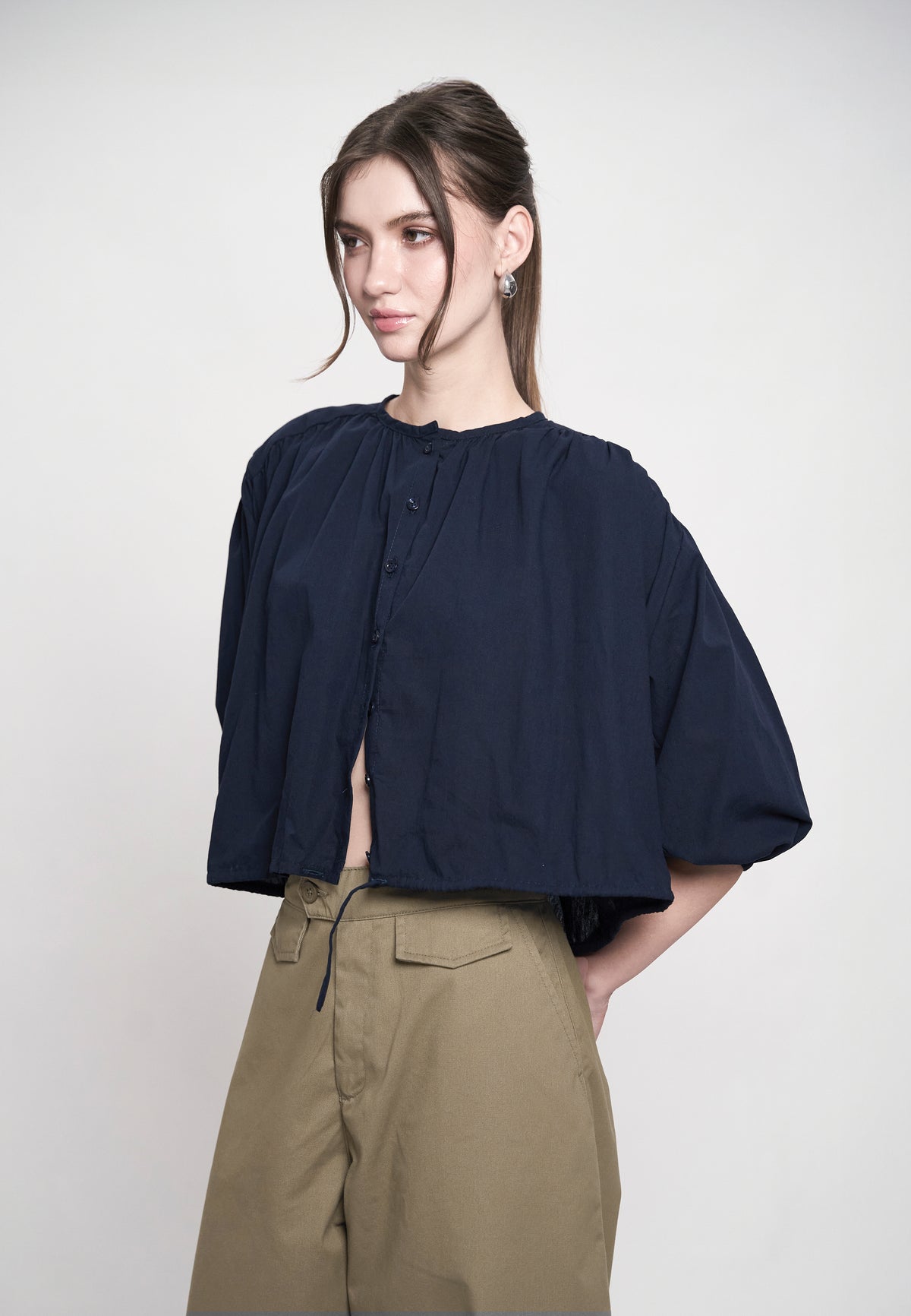 Gibson Quarter Sleeve Top (Navy)