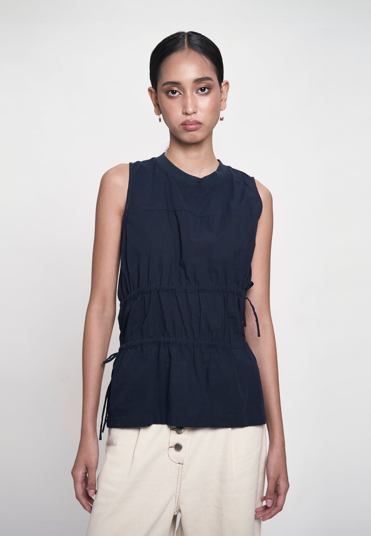 Gibson Sleeveless Top (Navy)