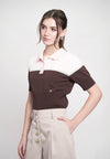 Giffy Short Sleeve Top (Pink/Brown)