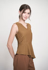 Gilly Sleeveless Top (Toffee)