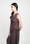 Giorgia Sleeveless Top (Printed Brown )