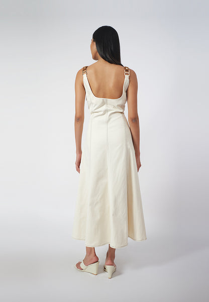 Raf Goyard Sleeveless Dress (Cream)
