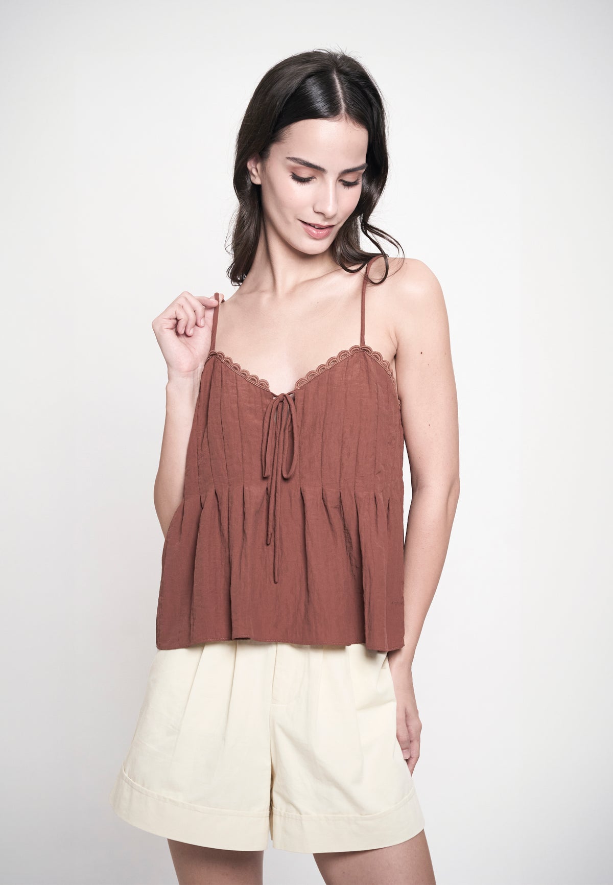 Grady Sleeveless Top (Toffee)