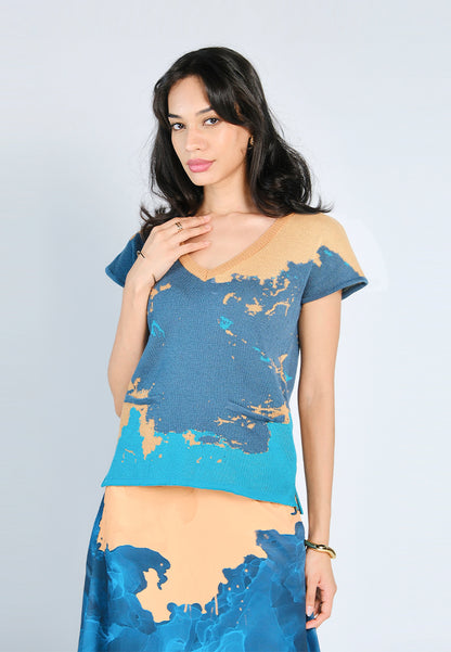 Nobleza Griffith Extended Sleeve Top (Multi)