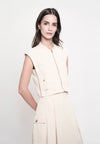 Grifyn Sleeveless Top (Light Beige)