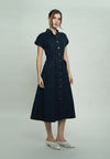 Gustava Extended Sleeve Dress (Navy)