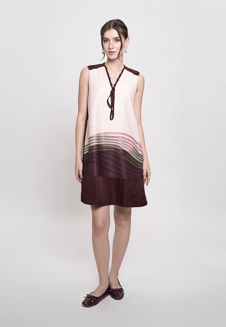 Gyselle Sleeveless Dress (Spot Print Pink)