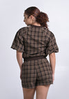 Archetype Travel Hanford Short Sleeve Top (Printed Brown)