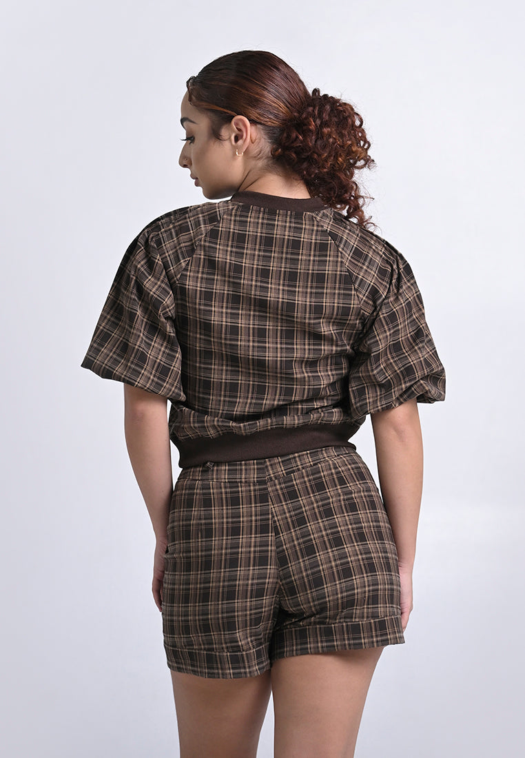 Archetype Travel Hanford Short Sleeve Top (Printed Brown)