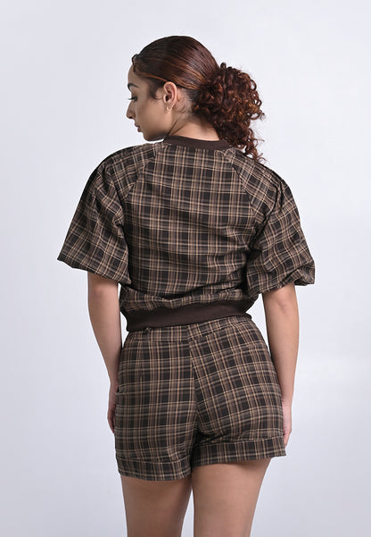 Archetype Travel Hanford Short Sleeve Top (Printed Brown)