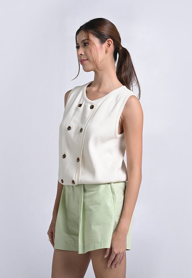 Archetype Travel Hardy Sleeveless Vest Top (Beige)