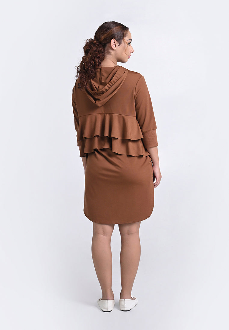 Archetype Travel Healy Quarter Sleeve Dress (Toffee)