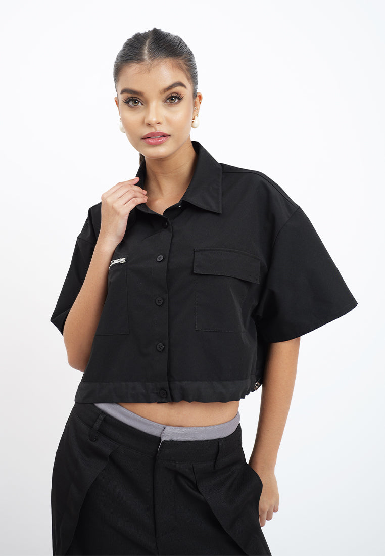 Raf Heron Short Sleeve Top (Black)
