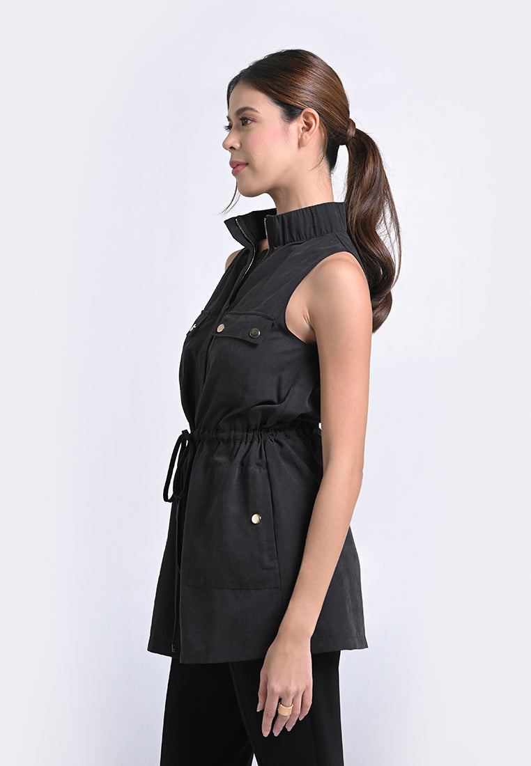 Archetype Travel Hooper Sleeveless Tunic Dress (Black)