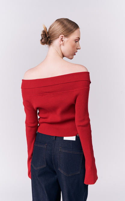 DNM Studios Hopee Long Sleeve Top (Red)