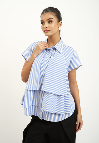 Raf Hosh Sleeveless Top (Blue/White)