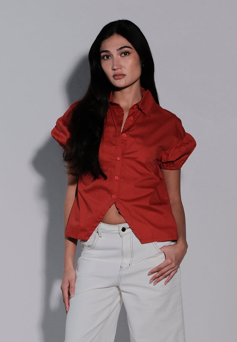 Holiday 2025 Ibhya Short Sleeve Top (Red)