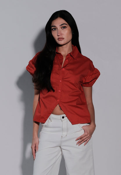 Holiday 2025 Ibhya Short Sleeve Top (Red)