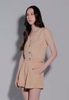 Holiday 2025 Icel Short Sleeve Top (Khaki)