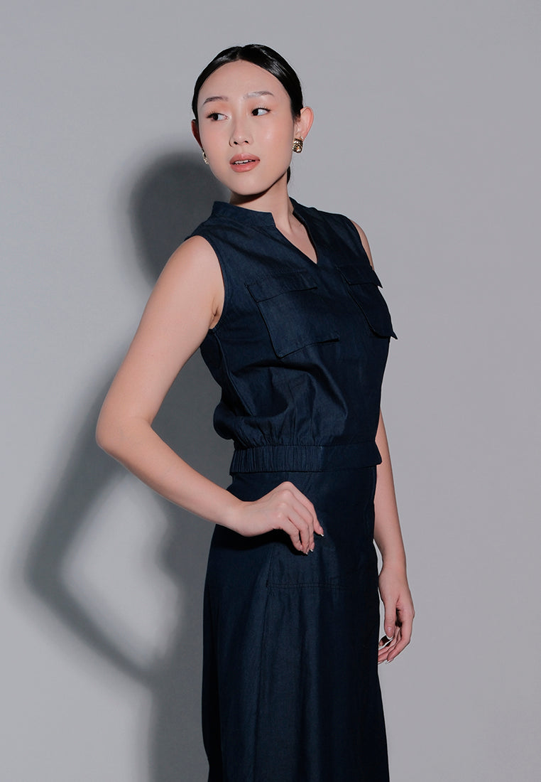 Holiday 2025 Idha Sleeveless Top (Navy Blue)