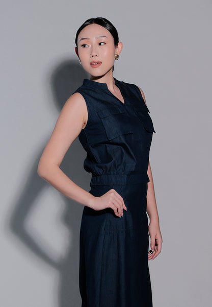 Holiday 2025 Idha Sleeveless Top (Navy Blue)
