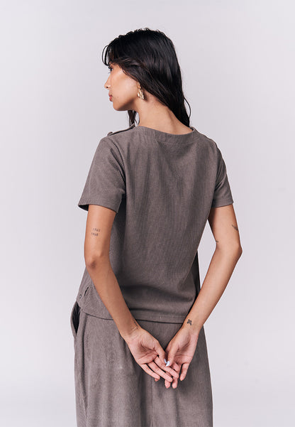 Ilex Short Sleeve Top (Gray)