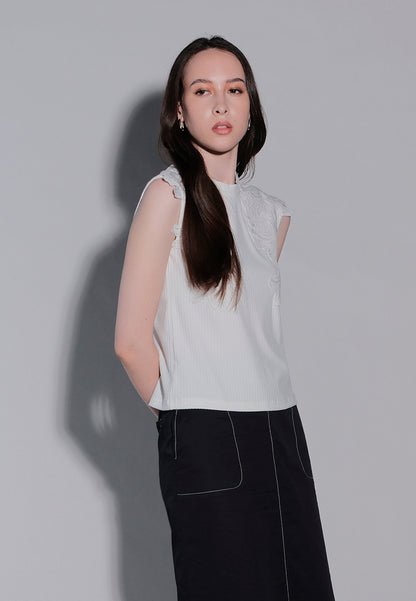 Holiday 2025 Illiana Sleeveless Top (White)