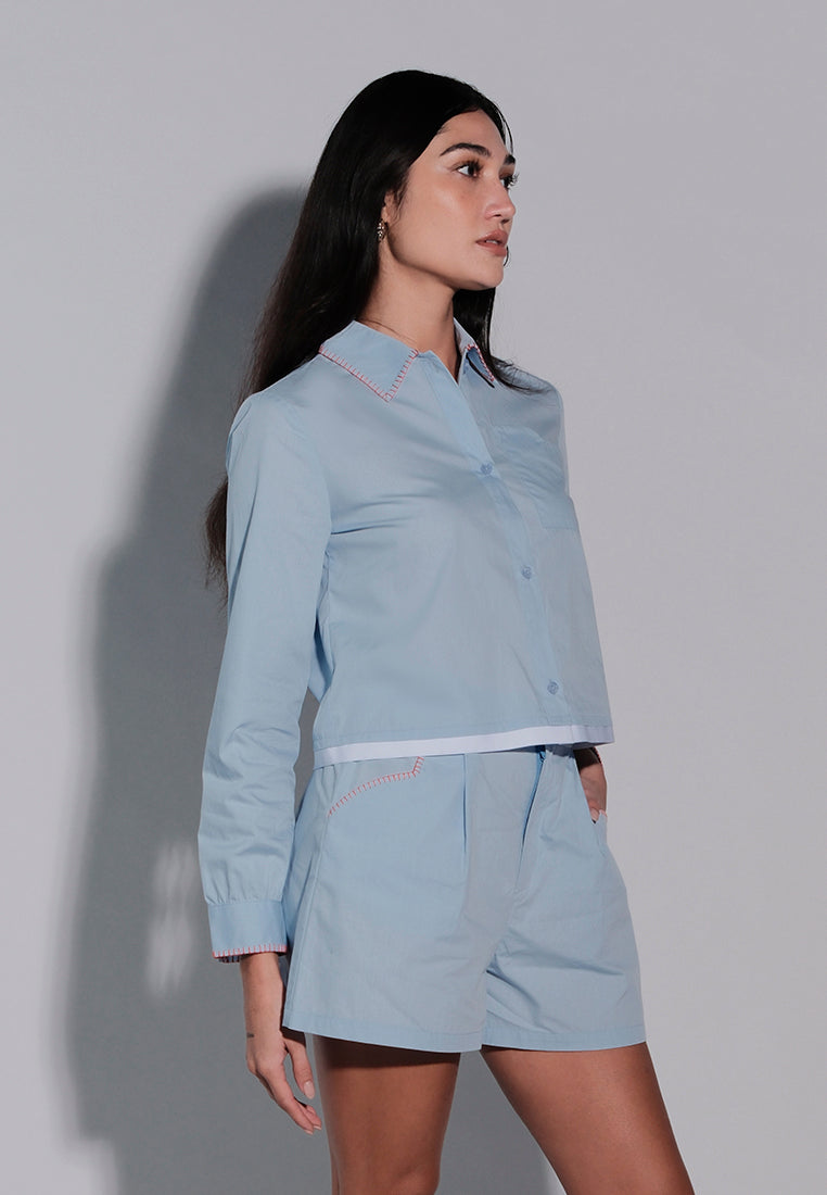 Holiday 2025 Inaki Long Sleeve Top (Light Blue)