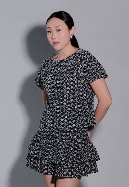 Holiday 2025 Infinity Short Sleeve Top (Navy)